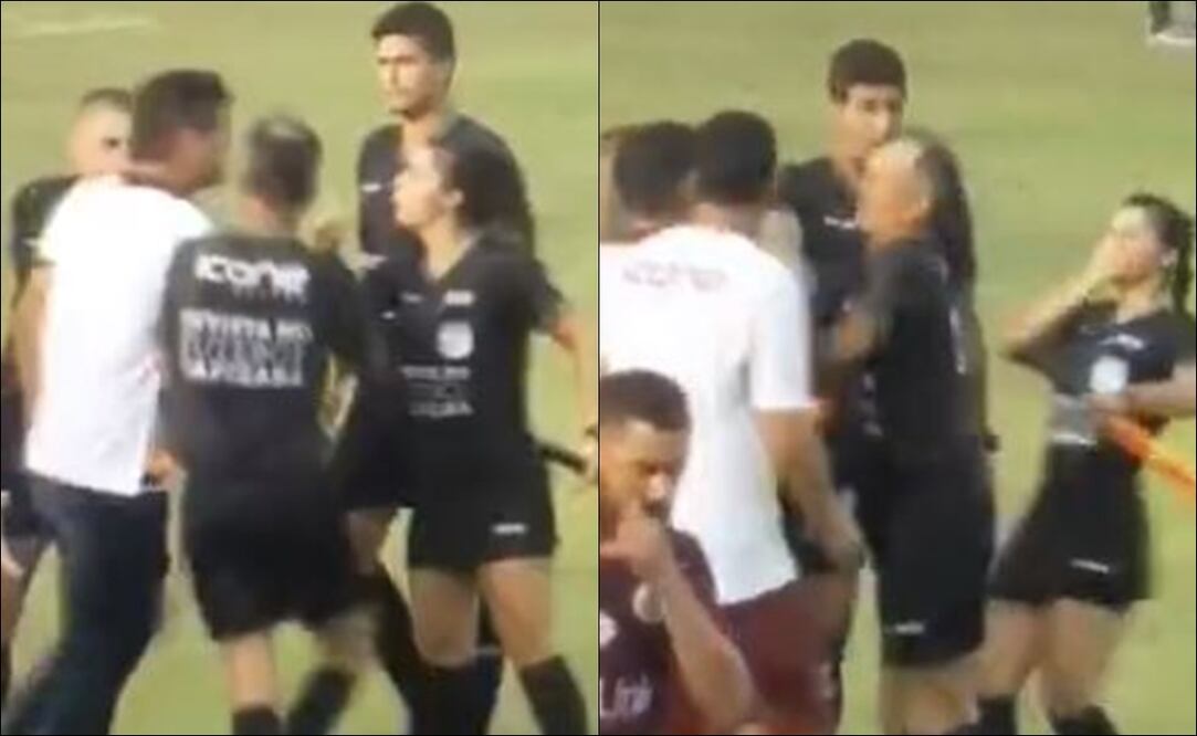 EL ENTRENADOR LE DIO UN CABEZAZO A LA ÁRBITRA - FOTO: ESPECIAL