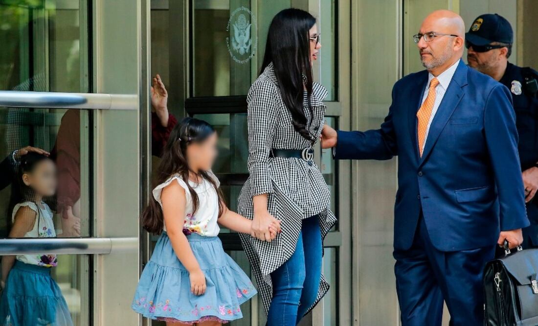 La ex reina de belleza, de 28 años de edad, llegó a la Corte de Nueva York  (Foto: AFP)