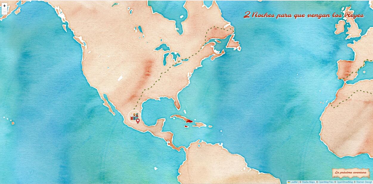 Cuenta regresiva en el mapa para seguir la trayectoria de los Reyes Magos. Foto: Localiza a los Reyes Magos