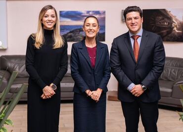 Claudia Sheinbaum se reúne con Samuel García y Mariana Rodríguez en su casa de transición