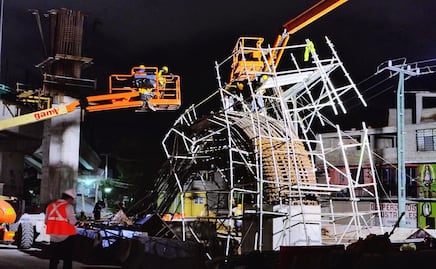 Accidente en obras del Trolebús Santa Martha-Chalco sin lesionados; pilar se inclinó en la autopista México-Puebla