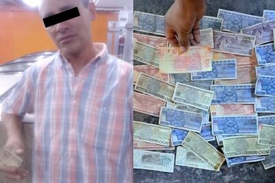 Cae sujeto que intentó estafar a una persona con rollo de billetes falsos en inmediaciones del Metro Hidalgo