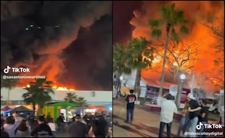 Incendio en Feria de Tabasco deja cinco muertos; fuego consume Nave 1 del Parque Dora María