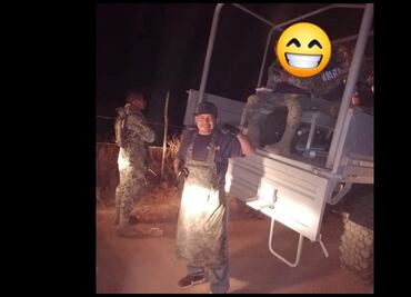 Lleva 25 kilos de birria para alimentar a bomberos que apagaban incendio en Baja California