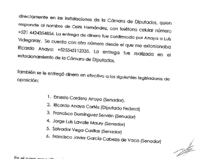 Lozoya dio 6 millones de pesos a Ricardo Anaya, asegura en denuncia