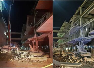 Colapso de contrucción en hospital deja 3 heridos en Sonora