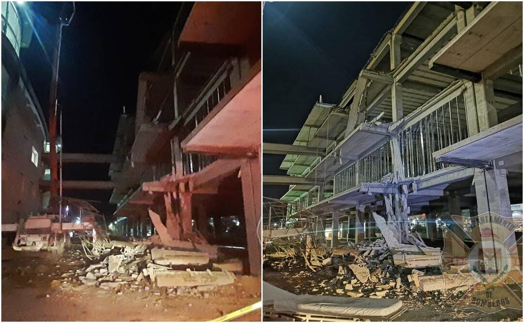 Colapsa estacionamiento de hospital. Foto: Especial.