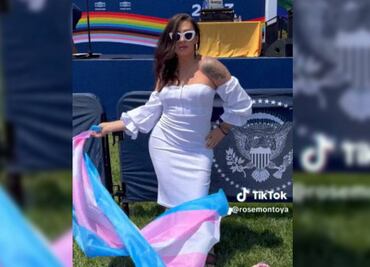 Modelo trans muestra sus pechos en la Casa Blanca y desata escándalo