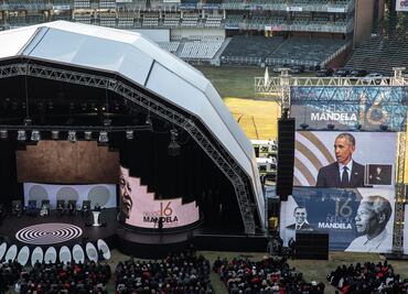 Obama apela a la visión de Mandela frente a “cinismo” que ataca democracia
