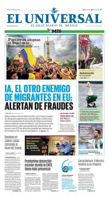 Portada impresa del 17 de junio de 2026