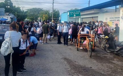 A dos semanas del regreso a clases, padres de familia impiden acceso a escuela en Mérida, Yucatán