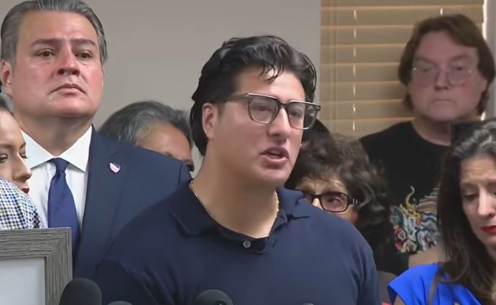 Ronaldo Salgado, hijo mayor de Lorenzo Salgado Araujo, migrante mexicano que falleció en operativo del ICE. Foto: Captura de Pantalla
