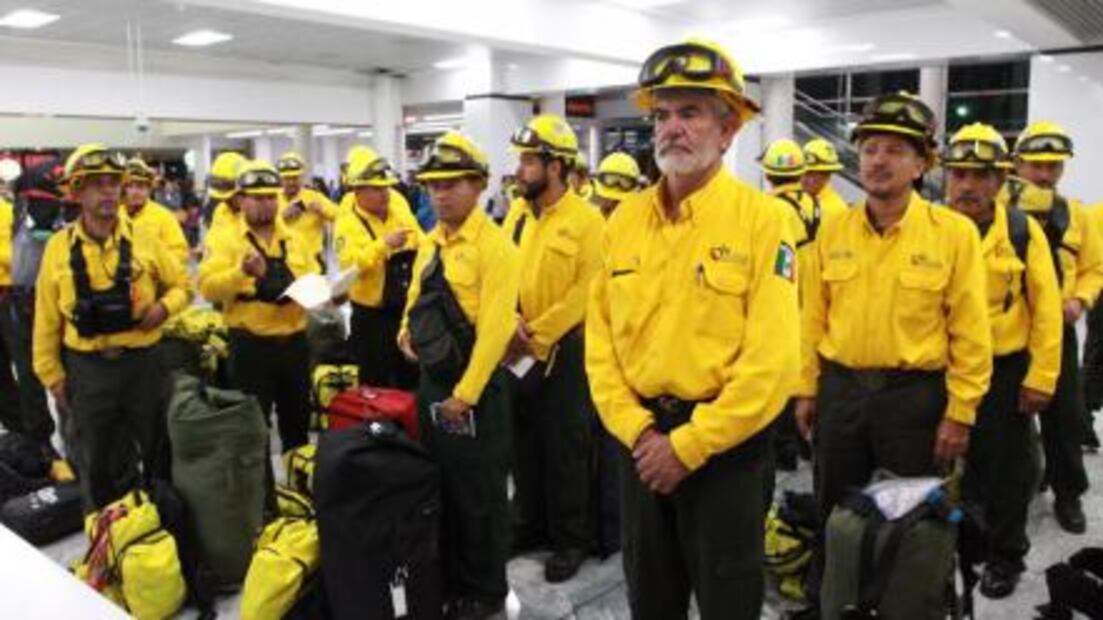 Mexicanos viajan a Canadá para apoyar en combate de incendios forestales
