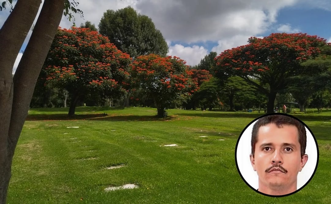 Decenas de personas acompañaron el féretro hasta el lugar donde fue enterrado Nemesio Oseguera Cervantes