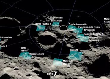 NASA identifica 13 regiones de la Luna donde sería posible un futuro alunizaje humano
