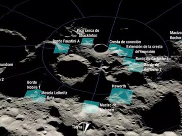 NASA identifica 13 regiones de la Luna donde sería posible un futuro alunizaje humano