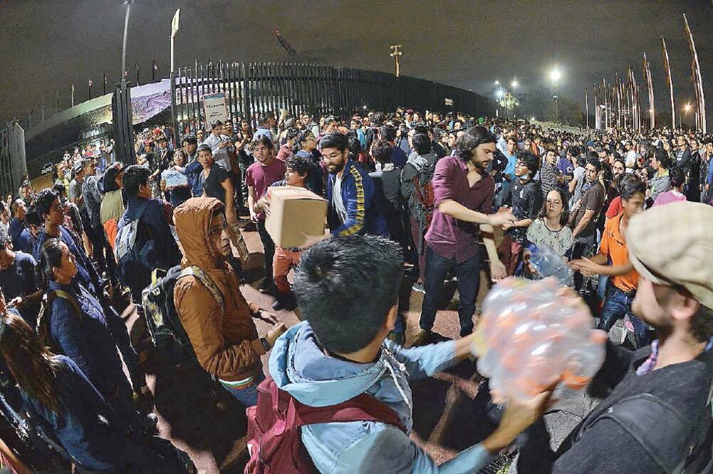 El Estadio Olimpico Universitario ha funcionado como centro de acopío (WWW.UNAM.MX.OFICIAL)