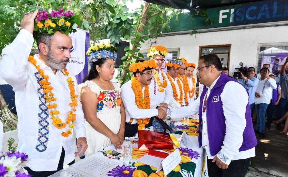 El ministro presidente de la SCJN, Hugo Aguilar, durante la puesta en operación de la primera Defensoría Pública Federal en Huejutla, Hidalgo este domingo 23 de noviembre de 2025. Foto: Especial