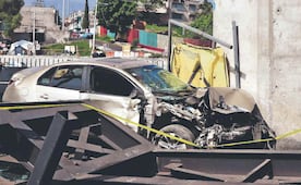 Por sentirse rápido y furioso un hombre murió estampado contra un pilar de la México-Puebla