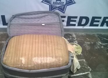 Aseguran 104 kg de marihuana en central de autobuses del DF