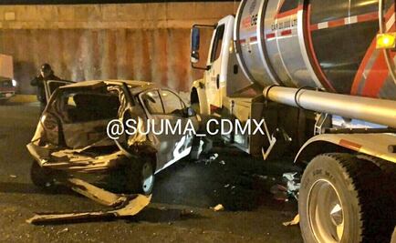 Tráiler choca contra autos en la México-Toluca; reportan 4 heridos