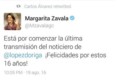 Políticos despiden a López-Dóriga