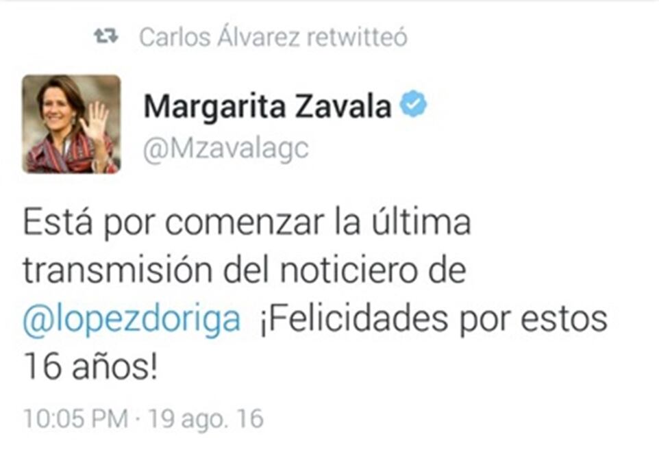 Políticos despiden a López-Dóriga