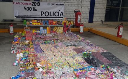 Decomisan 500 kilos de pirotecnia en La Merced 