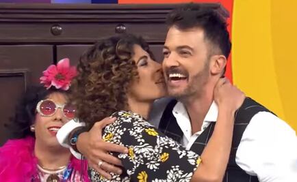 Fernando del Solar recibe beso de su novia en "Hoy"