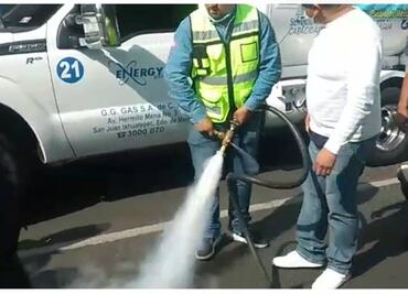 Detienen a gasero por abrir manguera de pipa en protesta; fue una situación delicada, dice Batres
