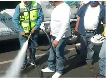 Detienen a gasero por abrir manguera de pipa en protesta; fue una situación delicada, dice Batres