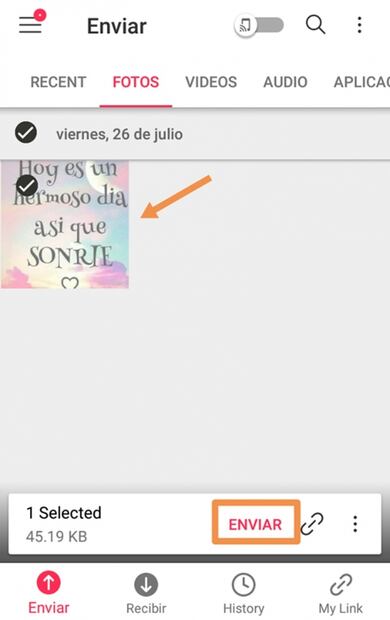 Cómo mandar imágenes de un celular a otro sin perder calidad