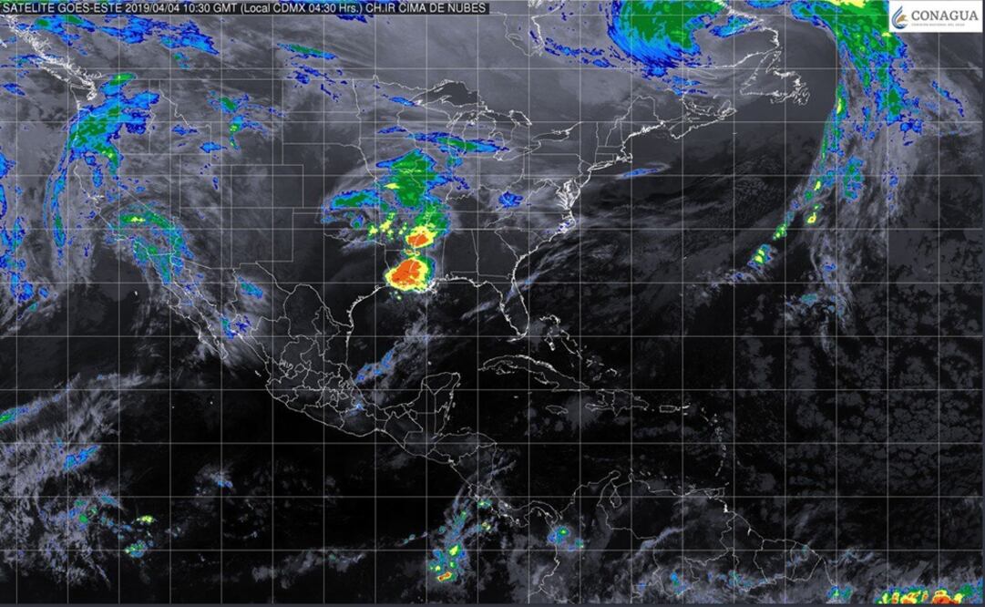 Se prevén intervalos de chubascos vespertinos con actividad eléctrica en regiones de Puebla, Veracruz, Oaxaca y Chiapas Foto: Tomada de Twitter de @conagua_clima