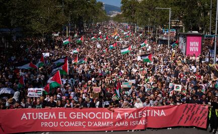 Miles de manifestantes marchan en Barcelona y Roma en apoyo a Gaza y Palestina