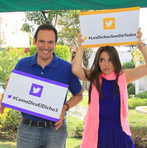 Alejandro Ruiz  con su hija Arantza Ruiz, quien inició su carrera actoral desde que era una niña.