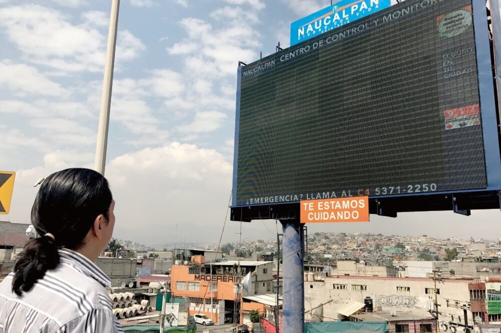 Las macropantallas servirán para vigilar puntos de entrada y salida del municipio de Naucalpan (REBECA JIMÉNEZ. EL UNIVERSAL)
