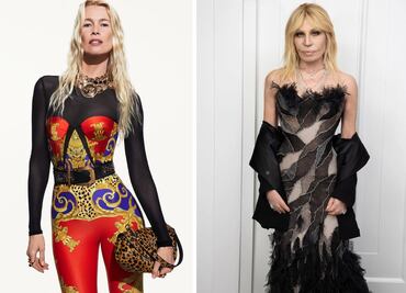 Claudia Schiffer y Kate Moss modelan en la última campaña de Donatella Versace