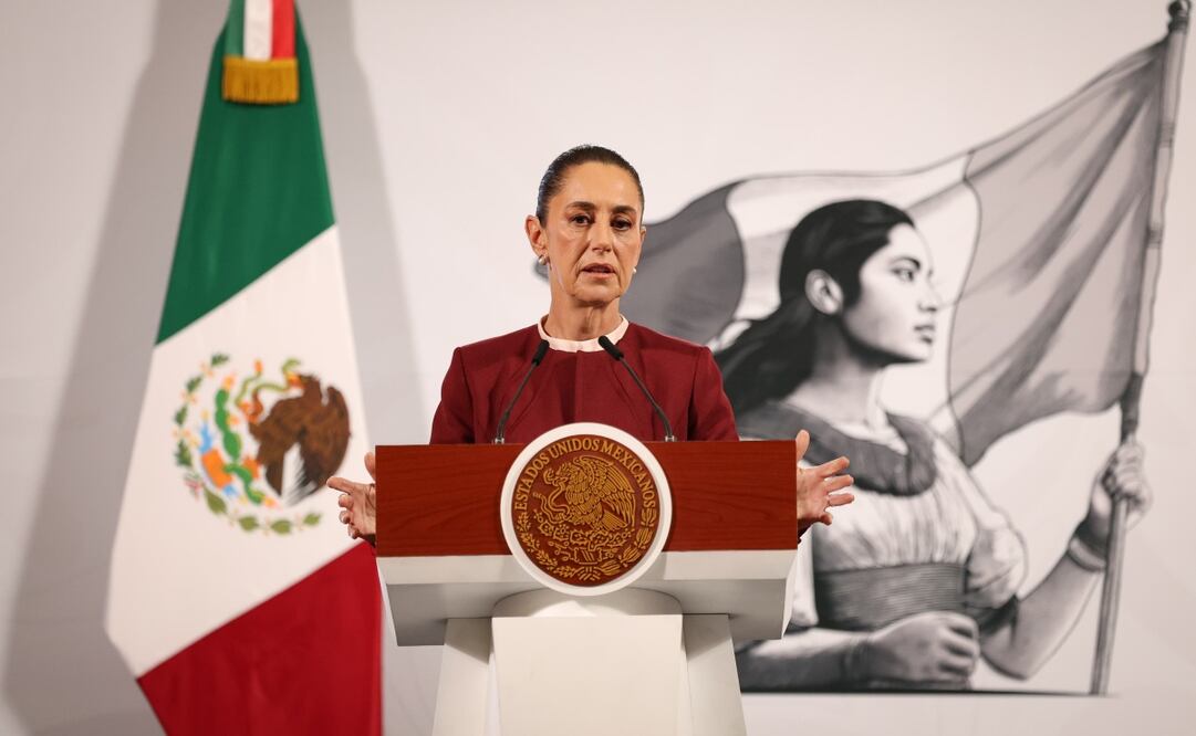 Claudia Sheinbaum en su conferencia del 13 de febrero de 2025. Foto: Luis Camacho/EL UNIVERSAL