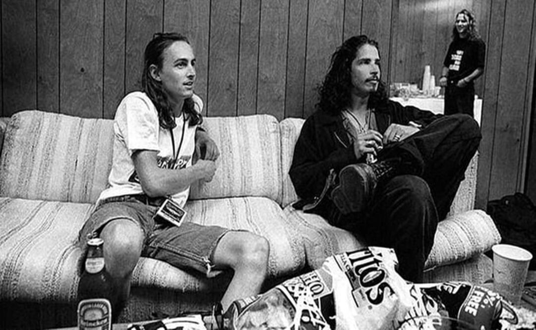 Taken from Facebook - Chris with Mike McReady and Eddie Vedder of Pearl Jam at a Temple of the Dog concert in the mid 90's
