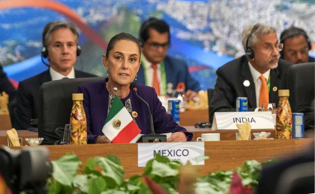 Claudia Sheinbaum durante su participación en la Cumbre de Líderes del G20. Foto: Presidencia