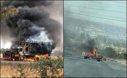 Civiles armados realizan bloqueos e incendian vehículos en carreteras de Zacatecas