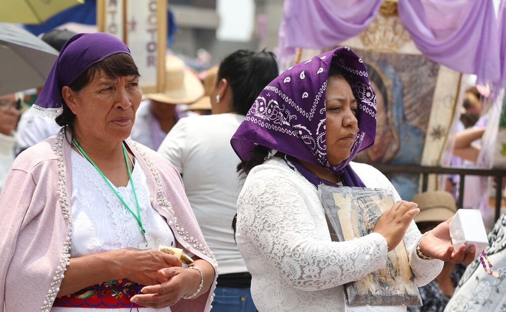 Peregrinación de Querétaro a la Basílica de Guadalupe: 20 mil mujeres cumplen su promesa de fe y devoción. Foto: Berenice Fregoso El universal