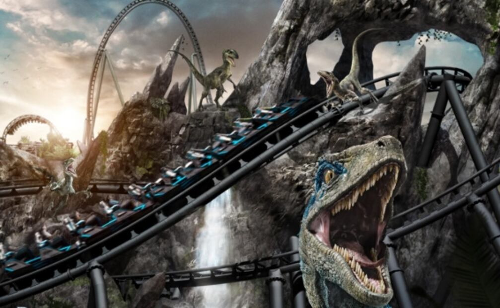 Inspirada en Jurassic World, la nueva montaña rusa más alta y rápida de Orlando