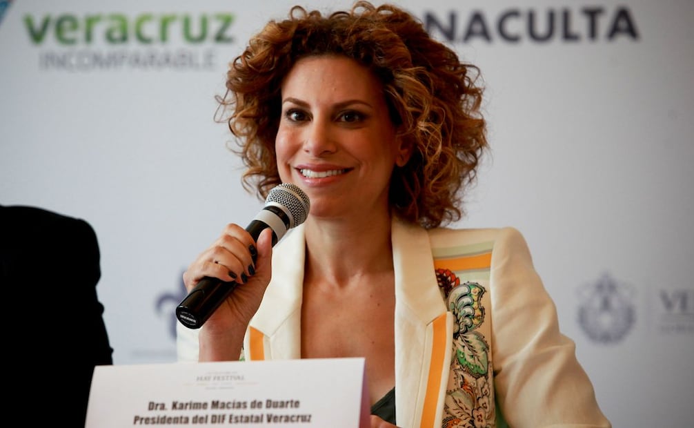 Expresidenta del DIF estatal de Veracruz, Karime Macías, el 26 de agosto de 2014. Foto: Jair Cabrera