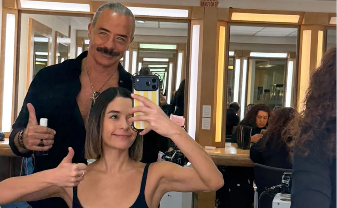 Valeria Sendel junto a su padre, el también actor Sergio Sendel.