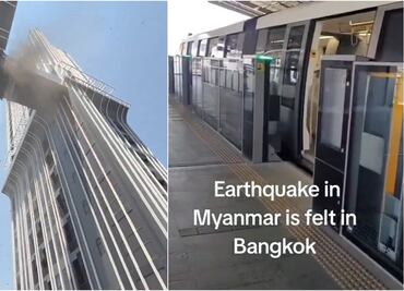 Terremoto en Myanmar; videos muestran el terror que se vivió en Birmania y Tailandia tras temblor de 7.7