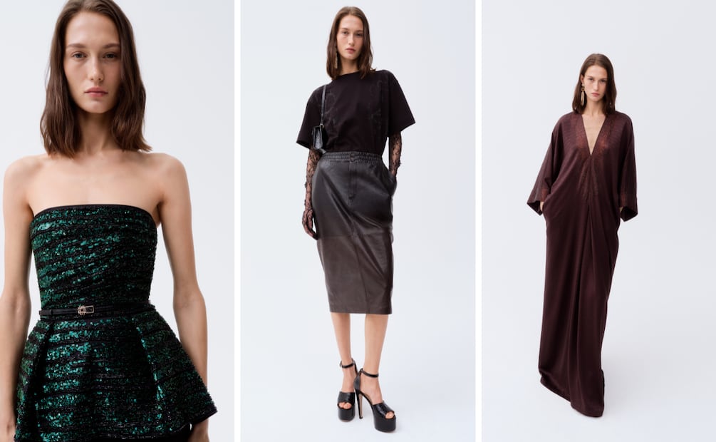 Vestidos de noche, lentejuelas y encaje forman parte de la nueva colaboración de H&M x Elie Saab. Foto: Cortesía H&M, Mario Sorrenti