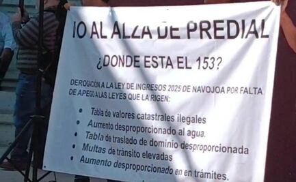 Realizan marchan contra aumento de predial y costo de agua potable en Sonora; impuesto subió 300%