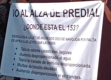 Realizan marchan contra aumento de predial y costo de agua potable en Sonora; impuesto subió 300%