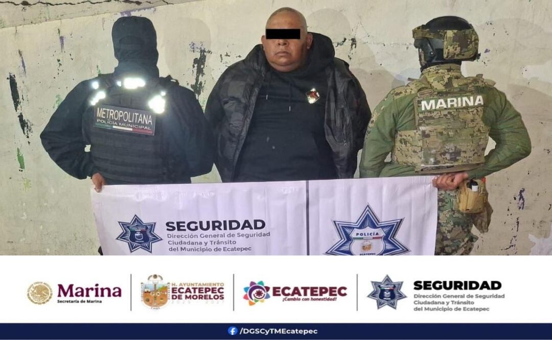 Cae "El Balú" en Ecatepec; objetivo prioritario ligado a La Chokiza fue detenido en tianguis navideño. Foto: Especial